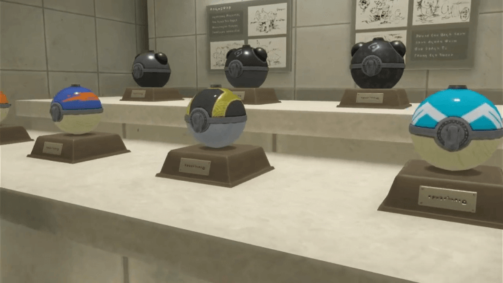 Hisuian Poke Balls at the Lumiose Museum