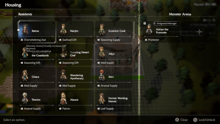 Assign a Resident to the Monster Arena