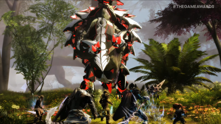 Guild Wars 2 Players Fighting A Boss Beast