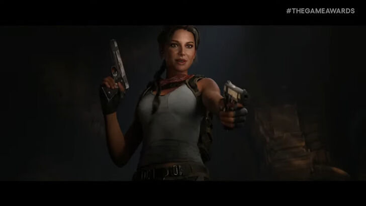 Shot of Lara Croft Wielding Guns