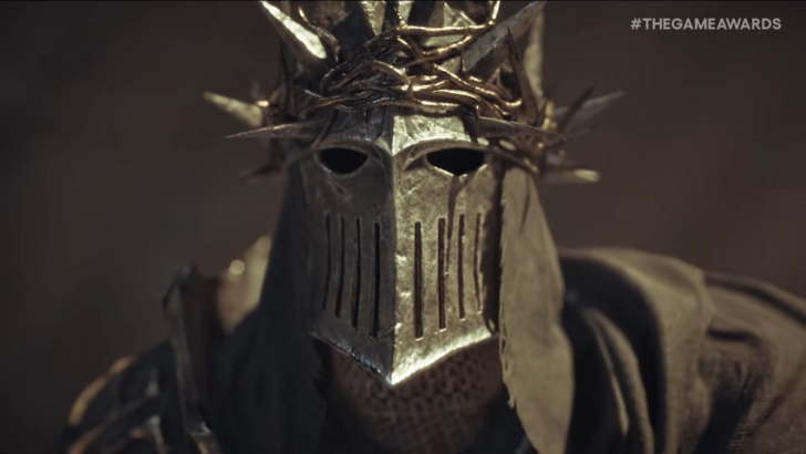 Lords of the Fallen 2 player character looking up at a large enemy