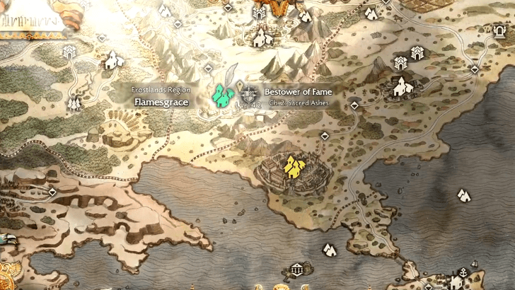 Flamesgrace map location