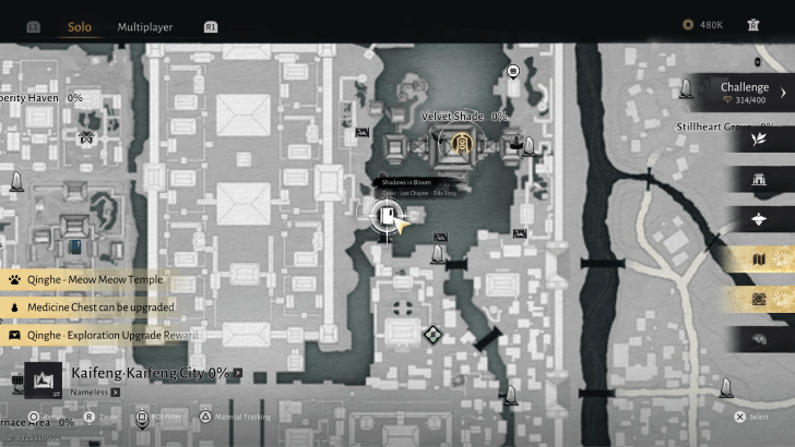 Shadows in Bloom Location