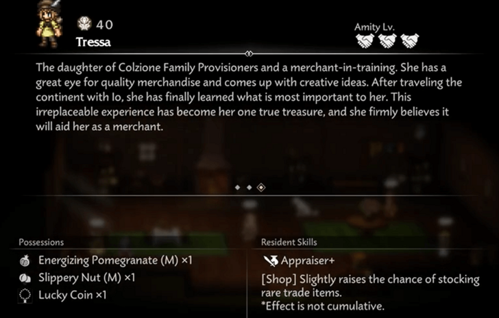 Increase Amity With Tressa