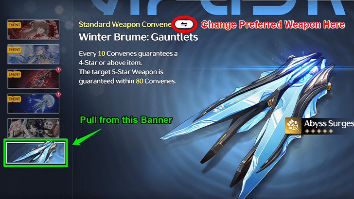 Weapon Banner Pull