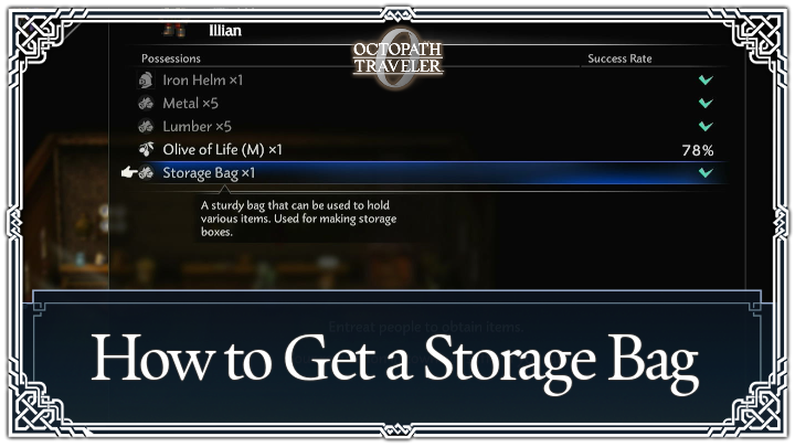 How to Get a Storage Bag