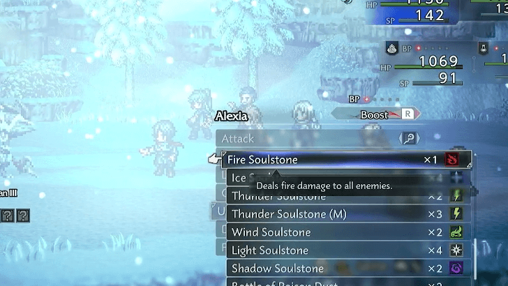 Select Fire Soulstone During Battle