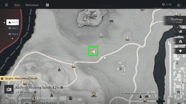 Yellow River Coffin Map Location