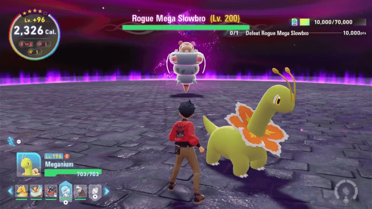 Rogue Mega Slowbro in a Hyperspace Rogue Mega Arena