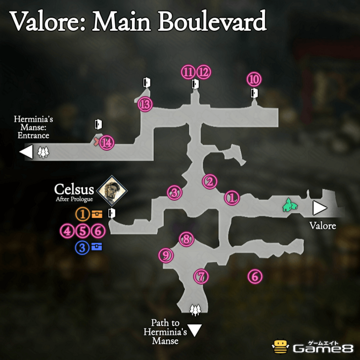 Octopath Traveler 0- Valore: Main Boulevard Map
