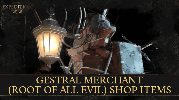 Gestral Merchant (Root of All Evil) Merchant Shop Items