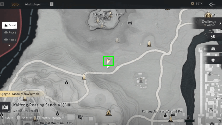 Nameless Grave Map Location