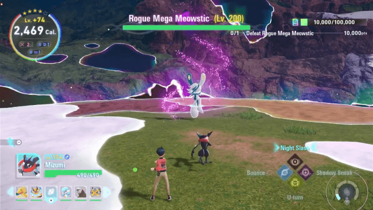 Fighting Rogue Mega Meowstic in a Rematch