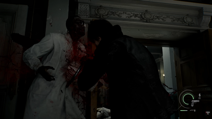 leon kennedy using a chainsaw resident evil requiem