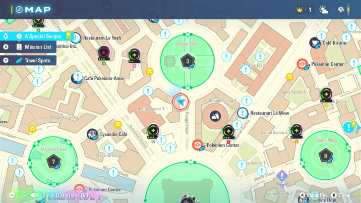 Pokemon Legends ZA Rouge District Utility Hole Cover Map Location