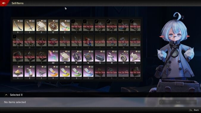 Character Thoughts Menu