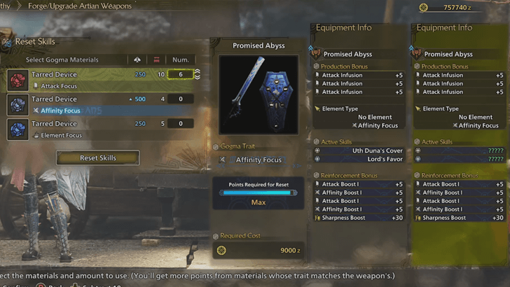 Reset Set Bonus and Group Skills