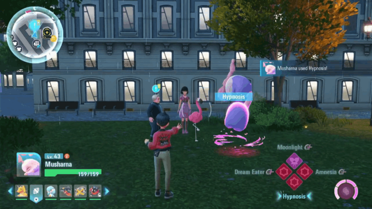 Use Hypnosis and Dream Eater on the Flamigo