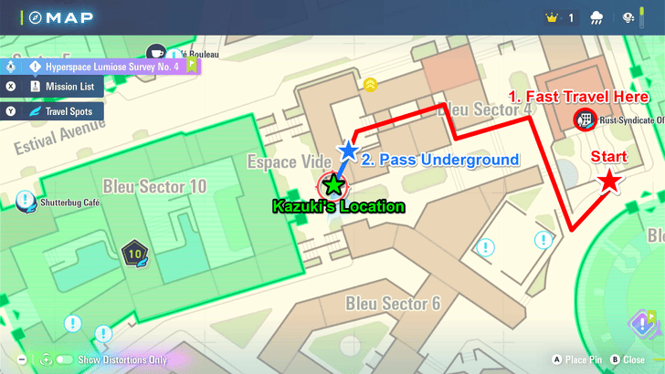 Octolock Away the Pain! Map Location