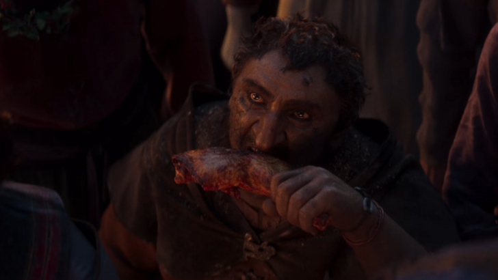 Divinity Citizen Biting Off Meat