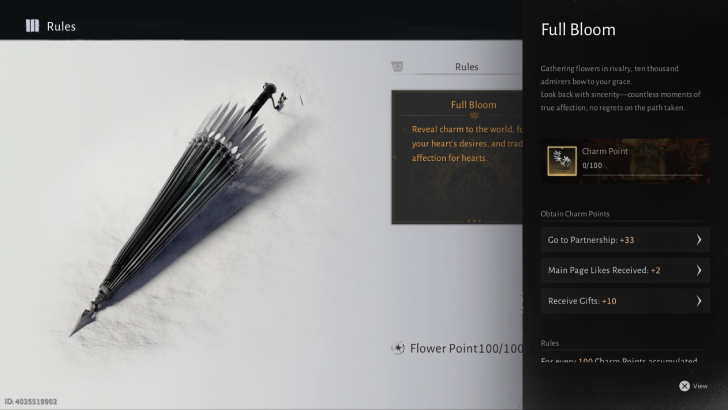 Accumulate 100 Charm Points