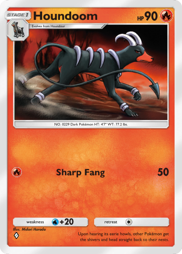 Pokemon TCG Pocket - B1a 016 Houndoom