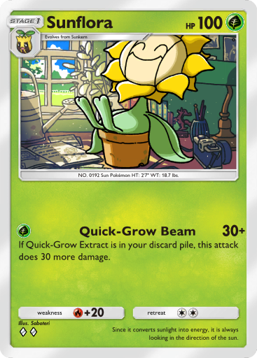 Pokemon TCG Pocket - B1a 008 Sunflora