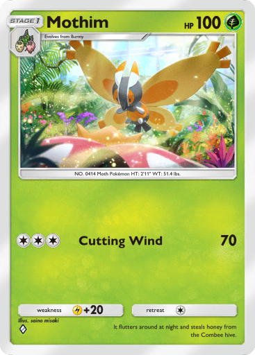 Pokemon TCG Pocket - B1a 010 Mothim
