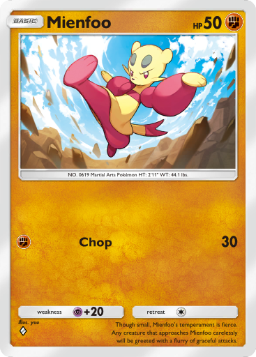 Pokemon TCG Pocket - B1a 043 Mienfoo
