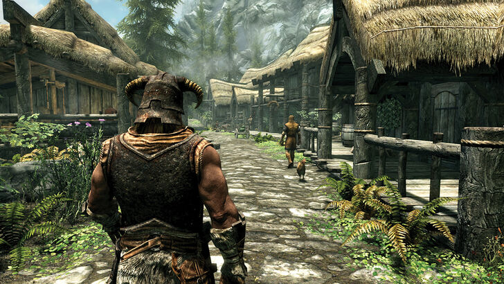 the dovaahkin walking at riverwood skyrim