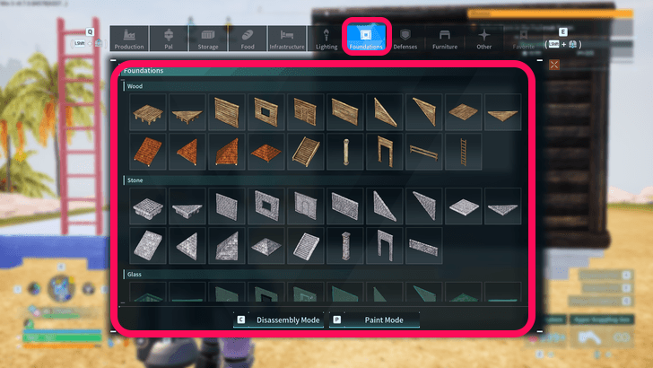 Base Parts Foundation Tab