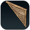 Palworld - Wooden Triangular Wall (Inverted)