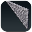Palworld - Stone Triangular Wall (Inverted)