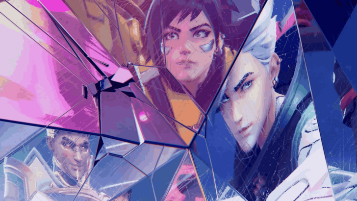 supervive trailer screenshot with the characters on shattered glass