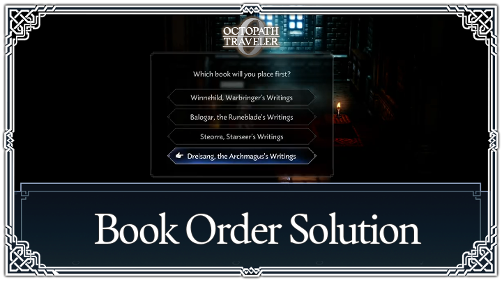 Octopath Traveler 0 - Book Order Solution