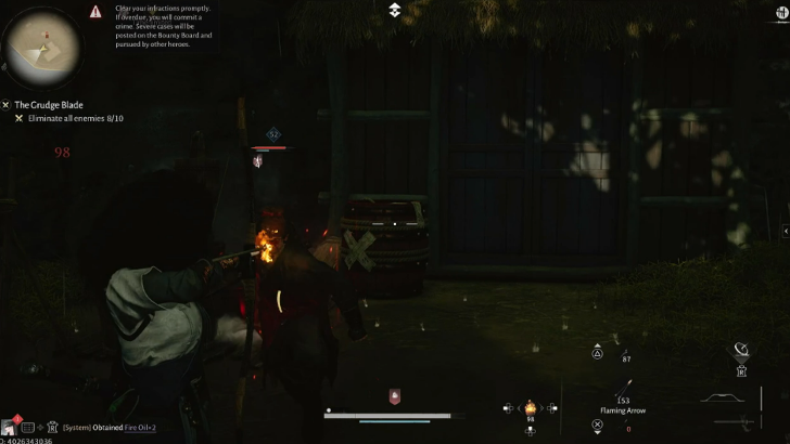 Trigger the Explosive Barrel in Grudge Blade