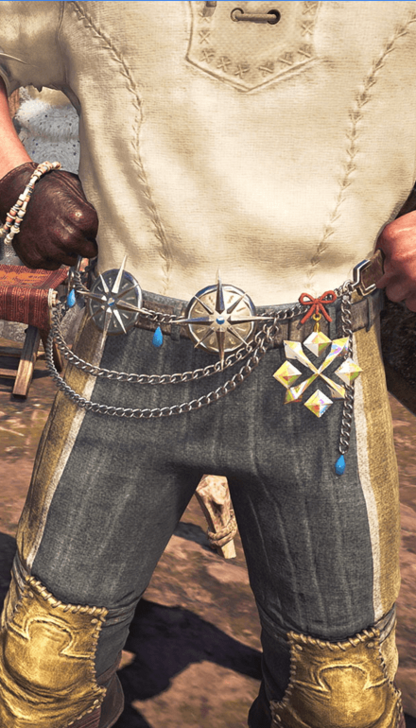 Monster Hunter Wilds - Blessed Waistchain α Type 1 Male Set