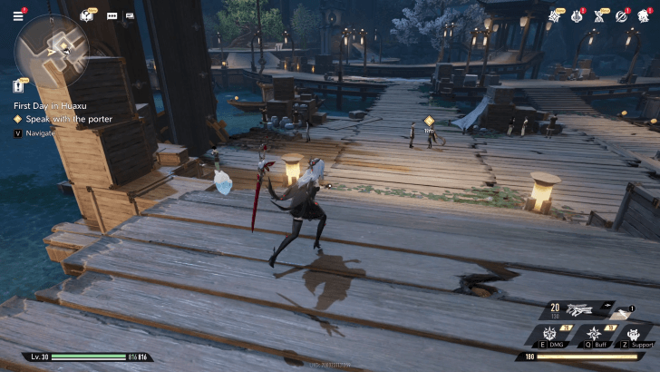 First Day in Huaxu Quest speak with the porter