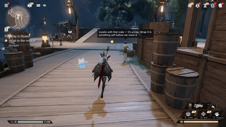 First Day in Huaxu Quest head to the market