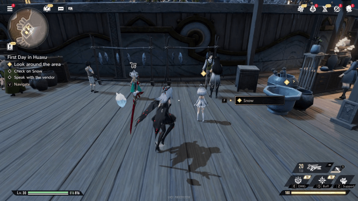 First Day in Huaxu Quest check on Snow