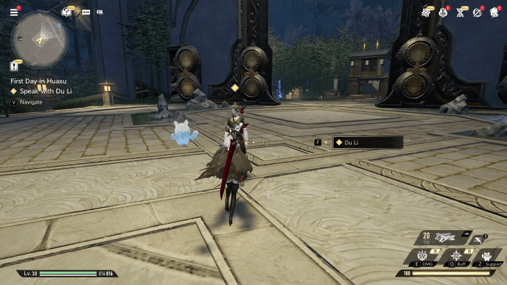 First Day in Huaxu Quest speak with Du Li