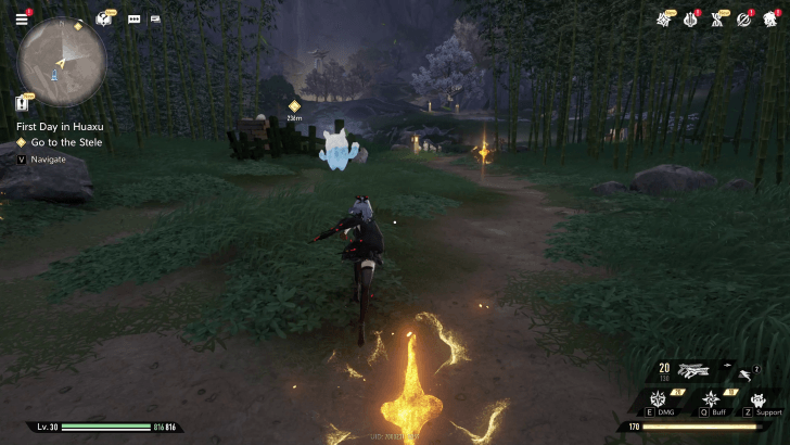 First Day in Huaxu Quest go to the stele