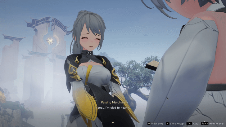 First Day in Huaxu Quest speak with the passing merchant