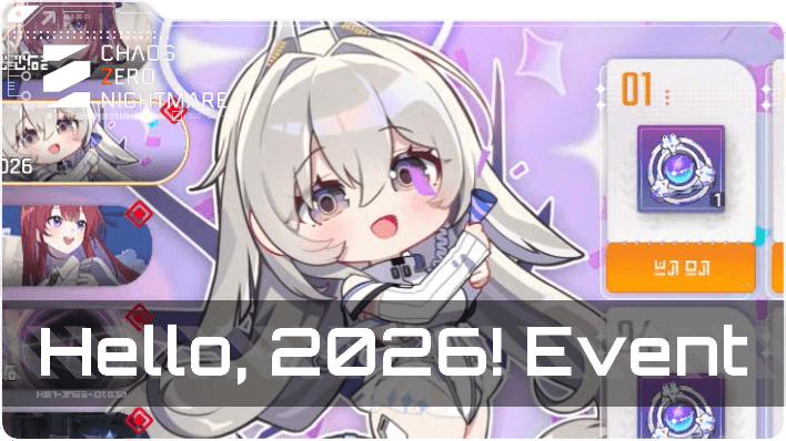 Chaos Zero Nightmare - Hello, 2026! Event Top Banner