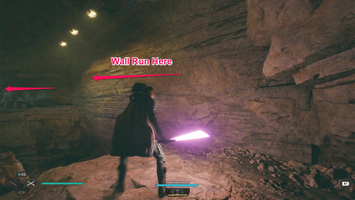 2 Jedi Survivor Wall Run and Stay on Second Level