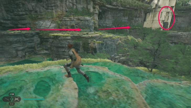 5 Head to the White Structure on the Other Side