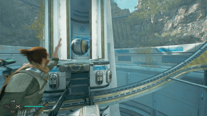 28 Cross the Two Bridges by Using the Orb