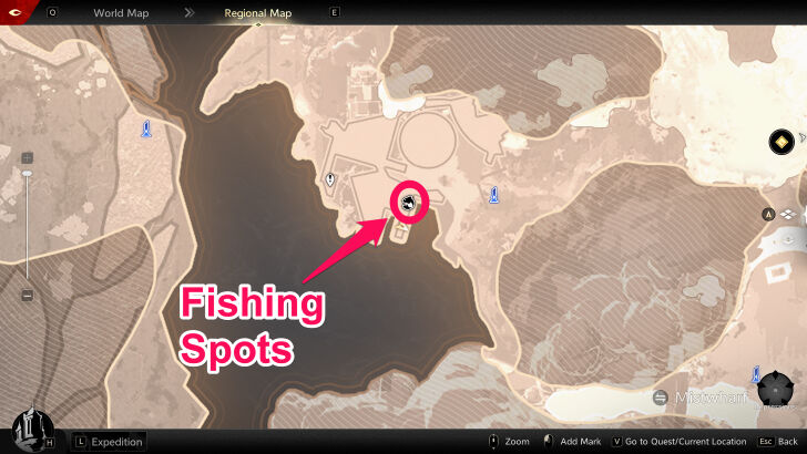 Mistwharf Fishing Spot 4 Map