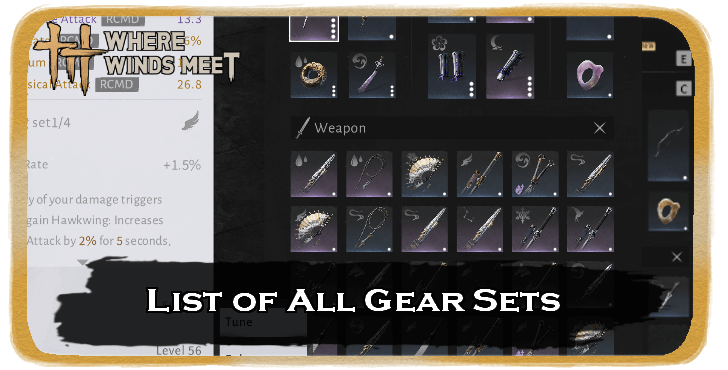 WWM - List of All Gear Sets