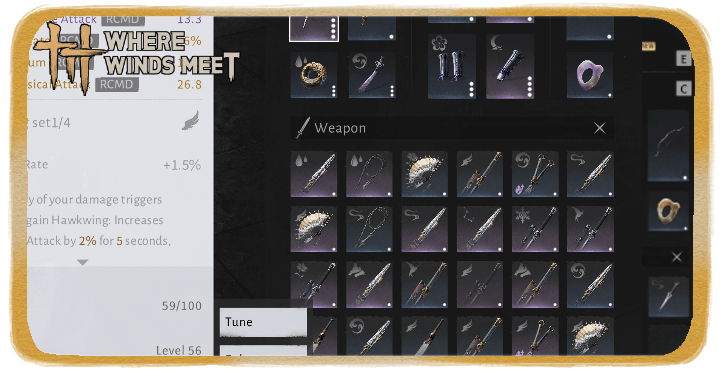 WWM - List of All Gear Sets No Border